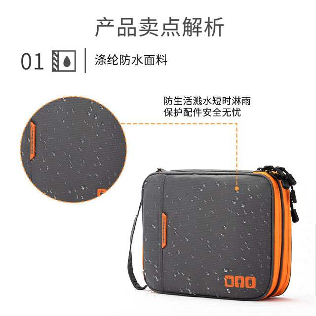 2 Pezzi Borse Organizzatrici Per Cavi - Porta Accessori Elettronici Da Viaggio, Doppio Strato, Impermeabile - Foto 8