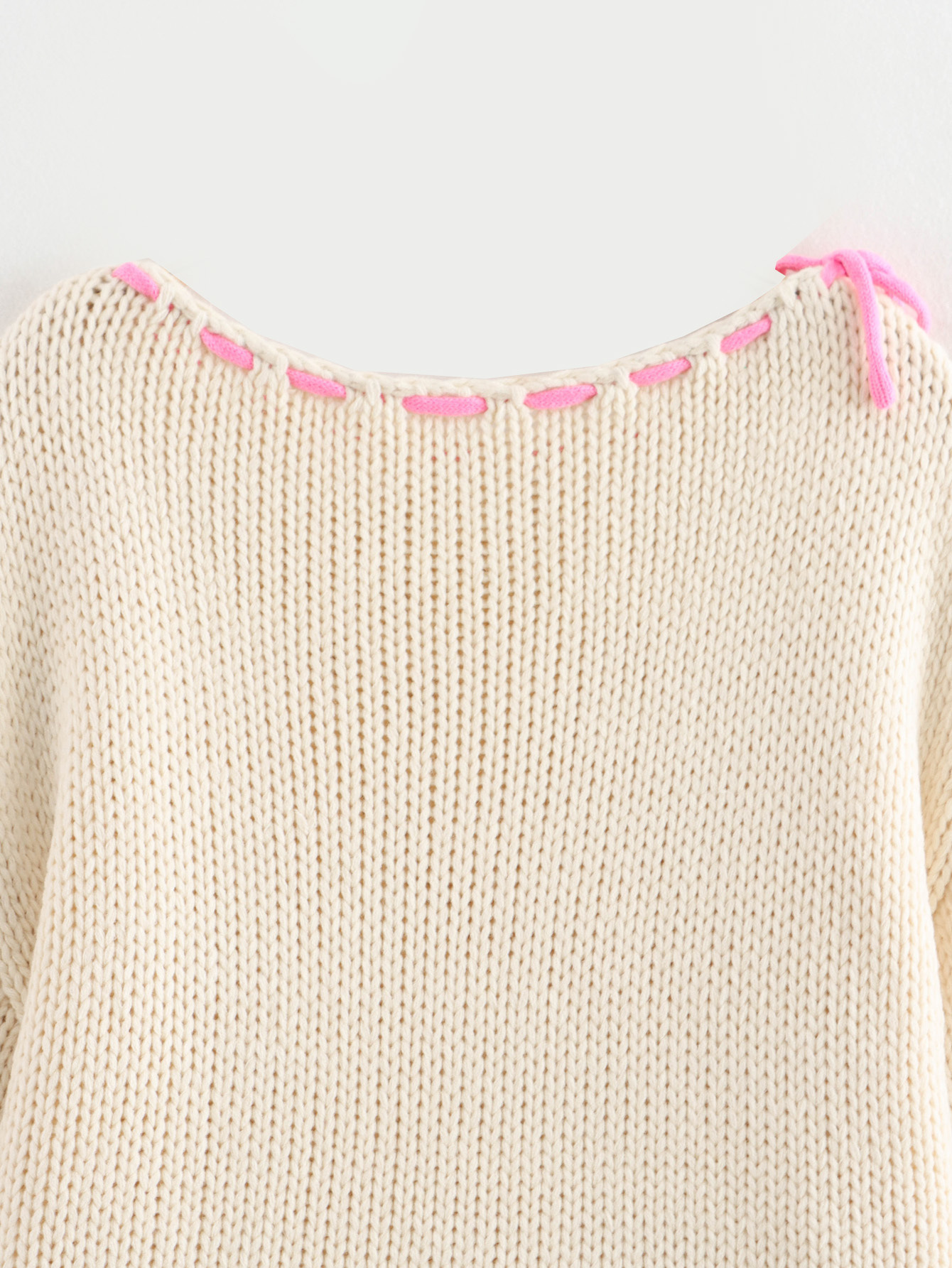 Women's clothing 2024 autumn and winter new fashion drawstring thick needle sweater long sleeved top_voghion.com