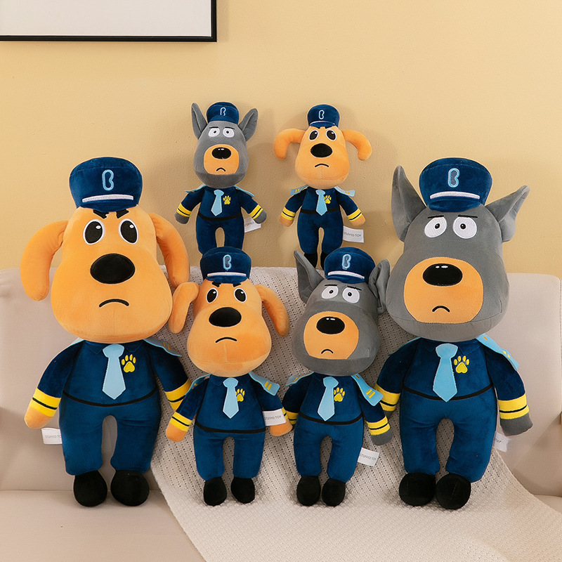 跨境安全警长拉布拉多公仔毛绒玩具杜宾狗摆件抓娃娃机批发|undefined