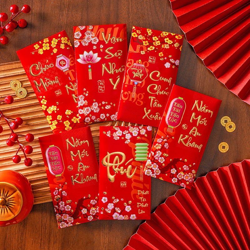 花季马年红包厂家批发越南文红包袋利是封彩色红包封可印企业logo|undefined