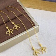 黄金工厂新款现货5G黄金耳饰时尚百搭耳线足金999精品耳饰正品