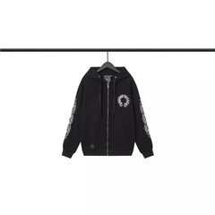 24SS CHの新型の経典の馬蹄のプリントのファスナーは帽子の衛衣のカップルの服と国境を越えて専用に供えます。