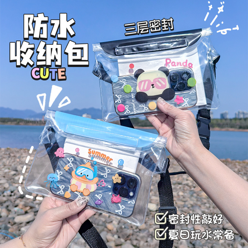 Waterproof belt bag for swimming PVC