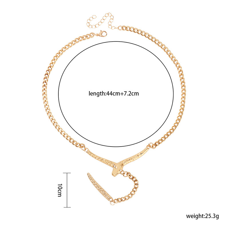 Fashion Snake Alloy Plating Metal Necklace