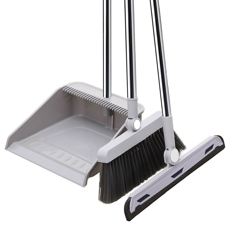 Broom, handle, set, rotating dustpan, 2 piece set