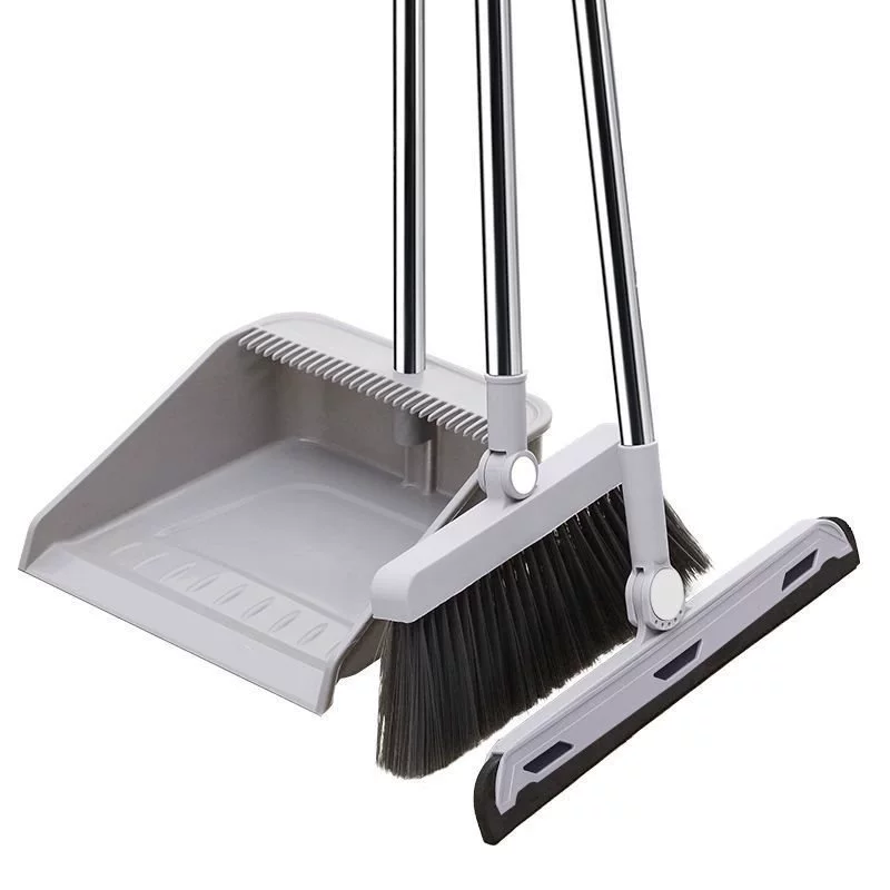 Broom, handle, set, rotating dustpan, 2 piece set