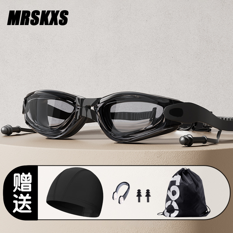 Cloth hat transparent black five-piece set (not myopic)