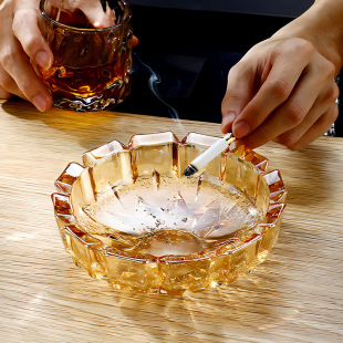 Ashtray Personalized Trendy European-style Ashtray Crystal Glass Ashtray Large small size Household Amber Ashtray