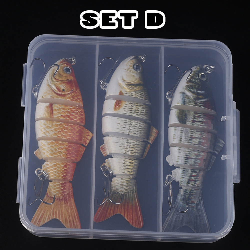 Juego transfronterizo de 5 piezas 10CM 20G seis secciones Luya cebo falso cebo de simulación de pescado de varias secciones