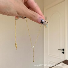 日韩风小众设计流苏项链女超闪轻奢简约百搭甜美风送女友闺蜜几何