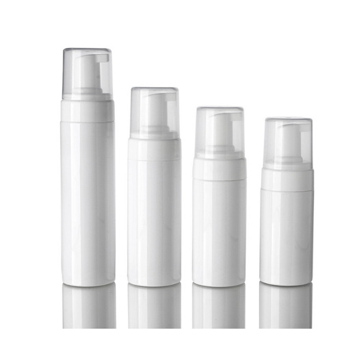 100ml white foam bottle cleansing mousse bottle 150ml 200ml press foaming bottle facial cleanser refill bottle