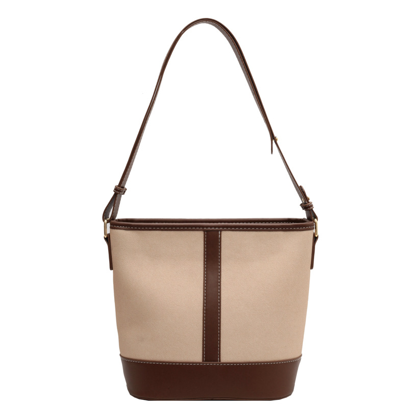 Bolsa de viaje de gran capacidad para mujeres otoño / invierno 2025, nuevo nicho de bolsas de cubo de color, bolsas de hombro de moda retro image 6