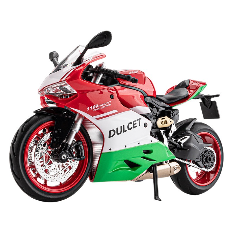 Modelo de Motocicleta a Escala 1:12 de Aleación con Luz Flash para Decoración image 1