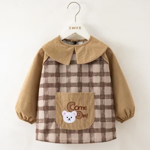 Baby anti-dressing impermeable a prueba de suciedad camisa protector niñas y niños otoño y invierno manga larga lindos camisa