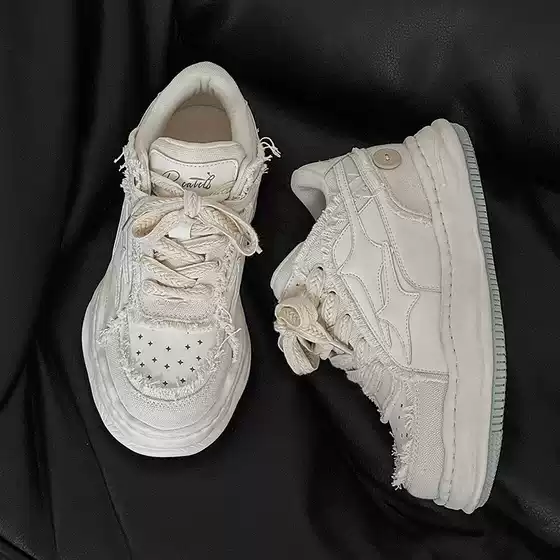 Invisible height increasing shoes 7cm dissolving shoes unisex board shoes niche casual versatile casual board shoes bread shoes