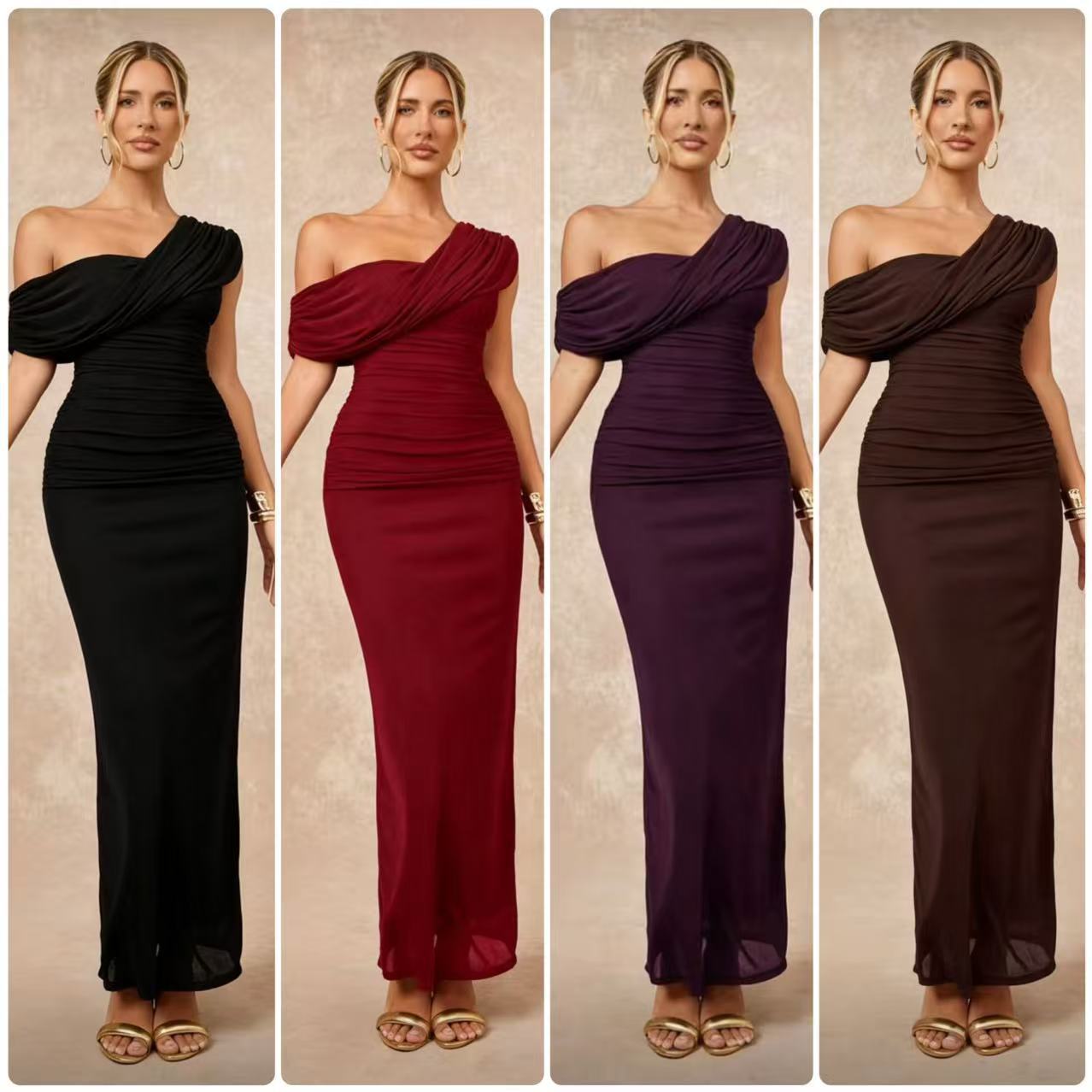Summer Sexy Elegant Backless Slit High Waisted Evening Dress For Women Style Banquet Dress_ecoleips.com