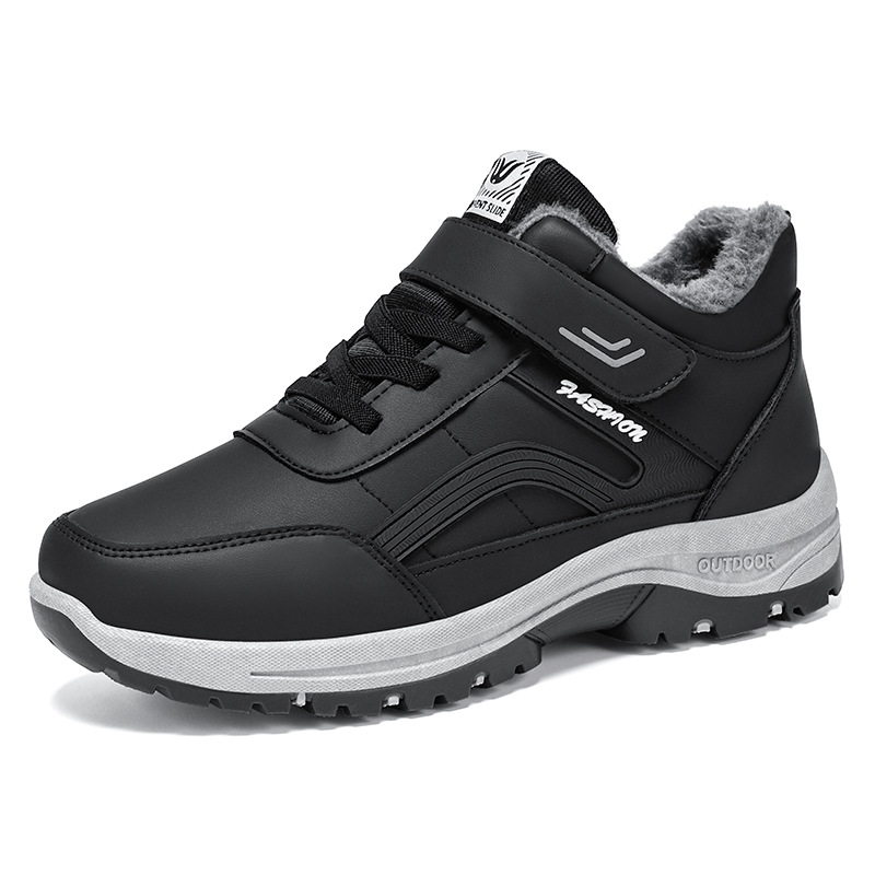 Zapatos de algodón de hombre más vello de invierno de hombre calentamiento de algodón comercio exterior al por mayor a prueba de viento y frío botas de nieve