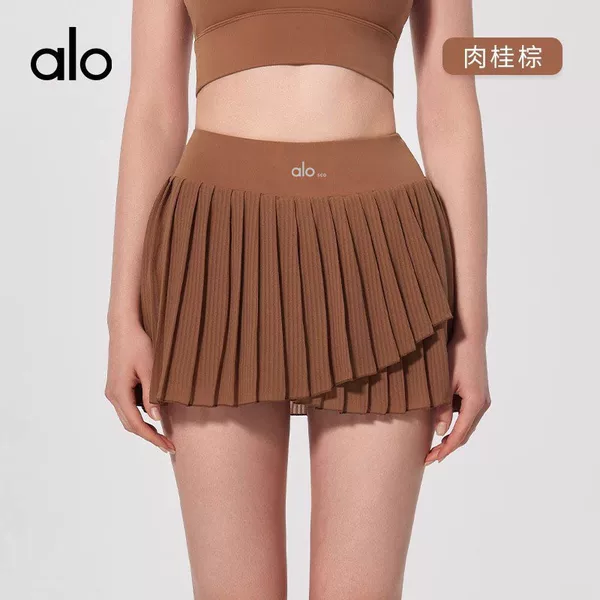 Tennis skirt, anti-exposure pleated badminton sports short skirt, running yoga wear, breathable outdoor women's alo