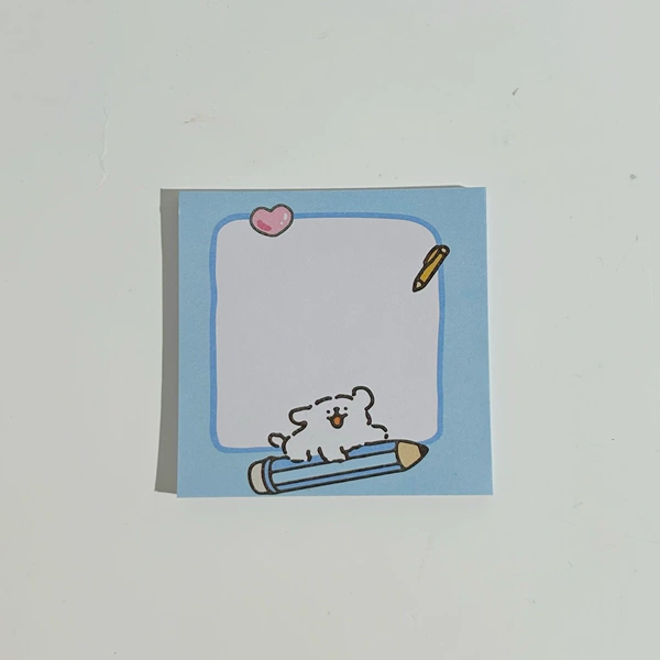 Line dog note pad (random one of four types)