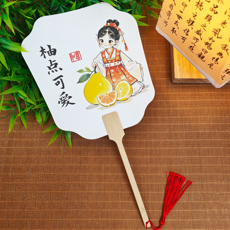 宣紙団扇環境保護カード扇風機来図制作印刷観光スポット会社活動広告扇風機卸売り|undefined