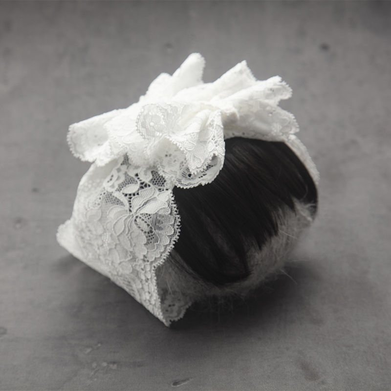 흰색 여름 앞머리 머리띠