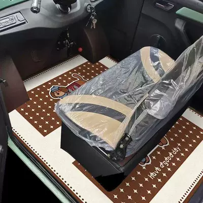 Enclosed Wear-Resistant Anti-Slip Mats, Drop, Universal Foot Pad - brown-plaid-sausage-100140cm-cut-by-yourself