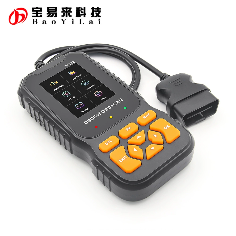 V520 автомобильный считыватель кода портативный многоязычный детектор неисправностей двигателя автомобиля