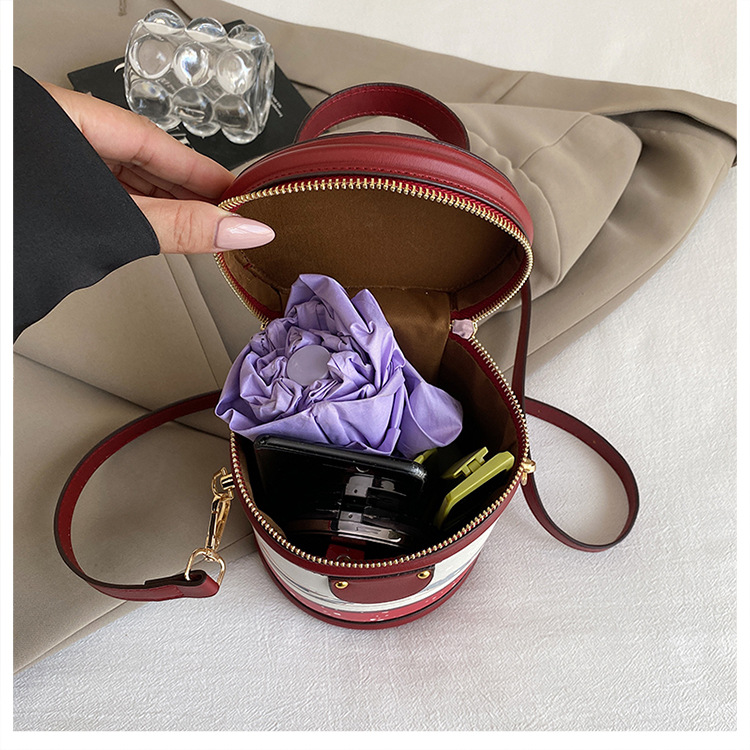 Bolsa tiracolo de balde com graffiti para mulher estilo coreano_voghion.com