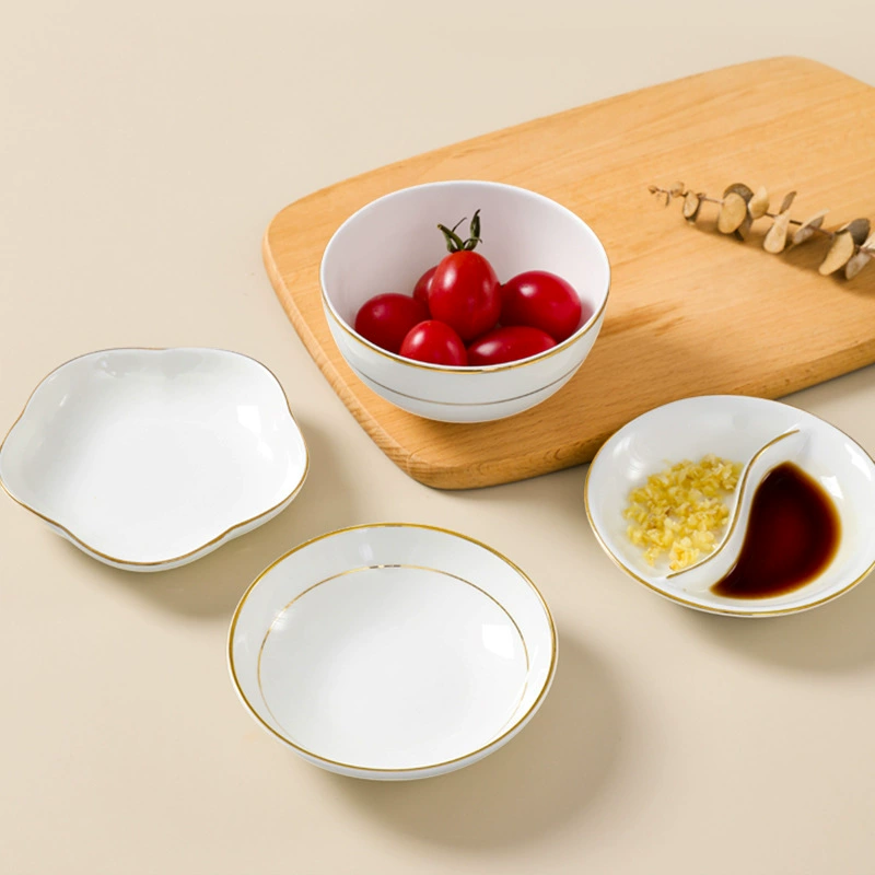 Фарфоровая посуда с bone china, тарелка для еды, чисто белая керамика, hotel, тарелка для соуса, ресторанная тарелка для соевого соуса, соуса для макания, миска для уксуса