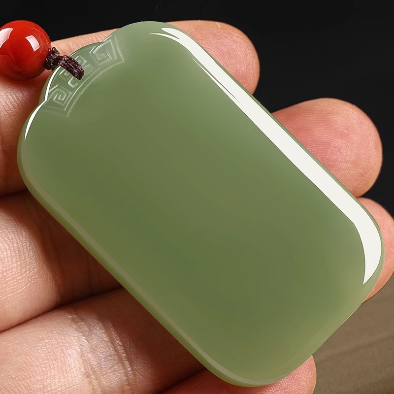 신장 헤티 안 옥 라이트 그린 오리 달걀 그린 핑 무관심 브랜드 펜던트 남녀 하이 엔드 제이드 페이옥 펜던트