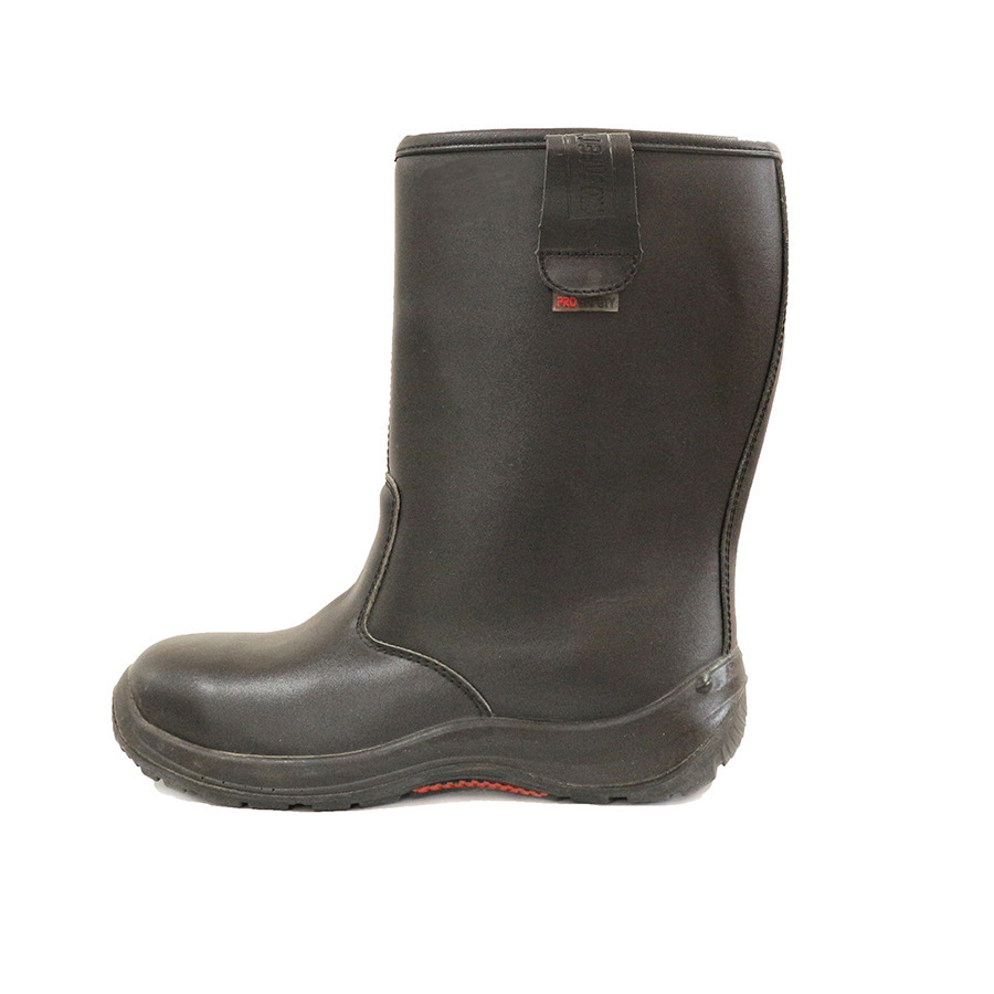 安全鞋可订印劳保防护靴高帮靴男防砸防刺钢包头皮革防护高帮筒靴