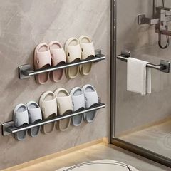 浴室モップラックトイレラック靴収納神器トイレドア後穴なし壁掛け排水ラック