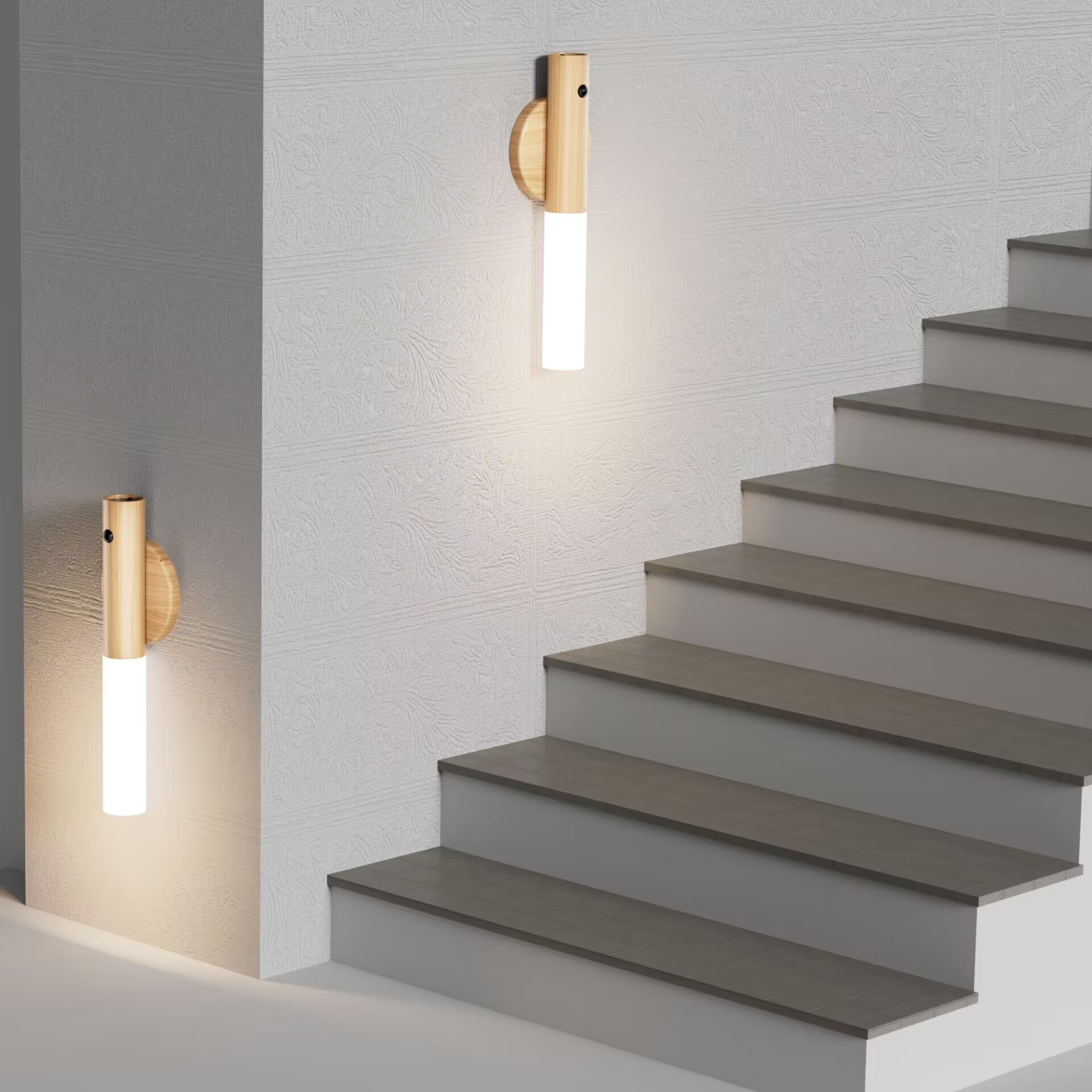 Transfronterizo nuevo buen palo Cuerpo Humano inducción noche luz USB carga armario con base de almacenamiento lámpara de pared LED Luz