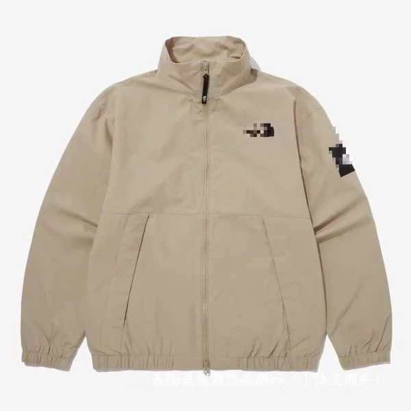 North Face autumn new collection: open-front windbreaker jacket, unisex, with stand-up collar, suitable for outdoor activities, windproof, loose fit, casual style, wholesale
