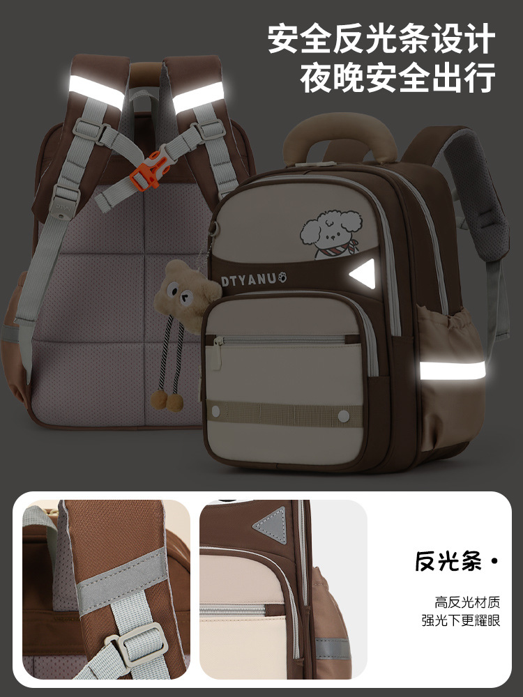 1-6 Mochila de estudiantes de primaria de color extranjero, mochila de alta calidad, mochila de gran capacidad, mochila ligera