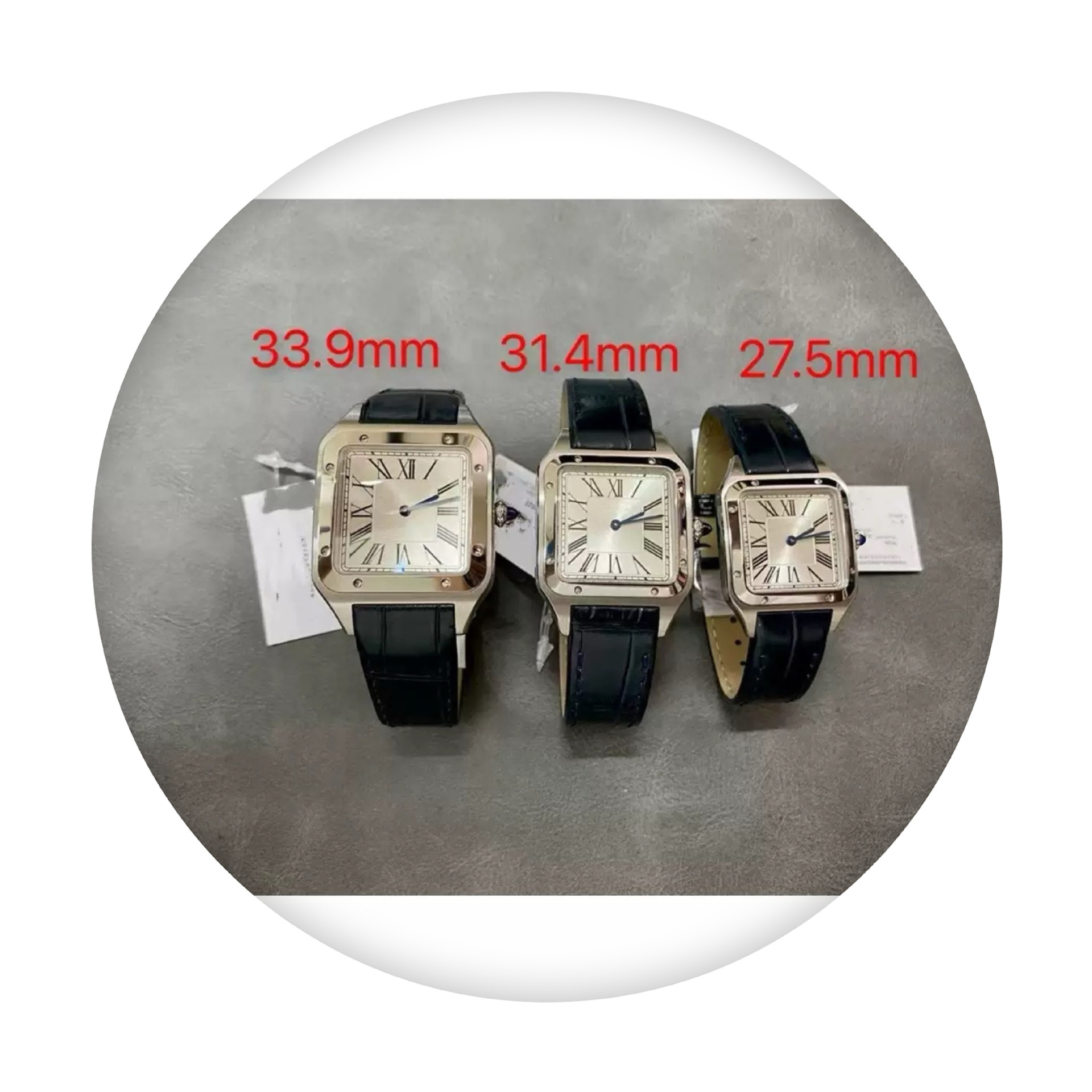 Guangzhou Station West Clock New F1 Santos Watch Square Simple Fashion Women's Leather Strap Elegant Versatile Watch