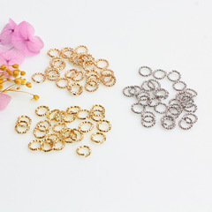 14k包みの金の保色のdiyのアクセサリの麻の花のロットの花の口の輪の黄金色の輪は手作りの材料を飾ります。
