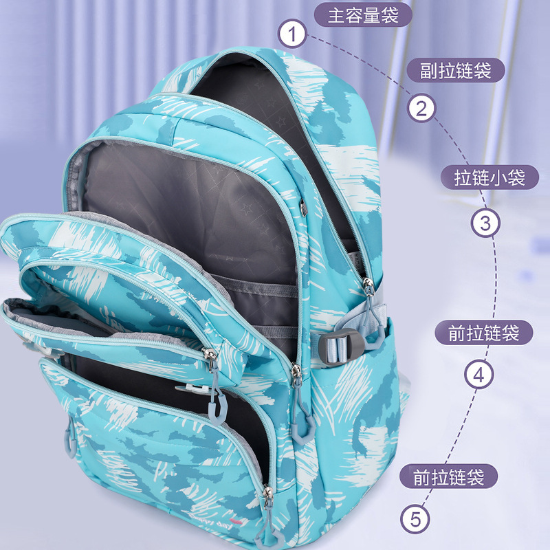 2022 nueva mochila femenina nuevo estudiante de escuela primaria grado 3-6 gran capacidad estilo coreano reducción de carga ligera entrega transfronteriza