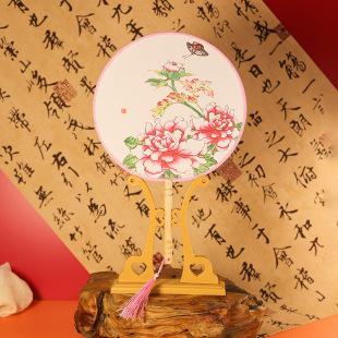 New Chinese Style Round Fan Ancient Fan Round Fan Ancient Fan Chinese Style Fan Chinese Style Fan Children's Fan Wholesale