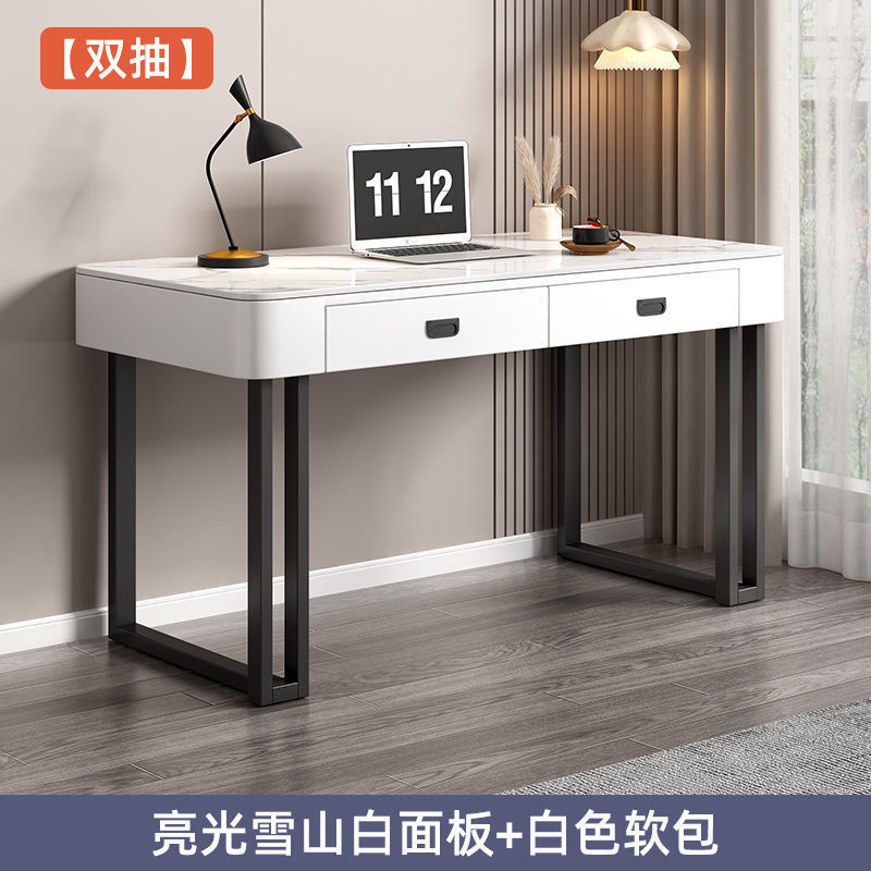 岩板电脑桌台式卧室家用工作桌子简易学生写字书桌简约现代办公桌|undefined