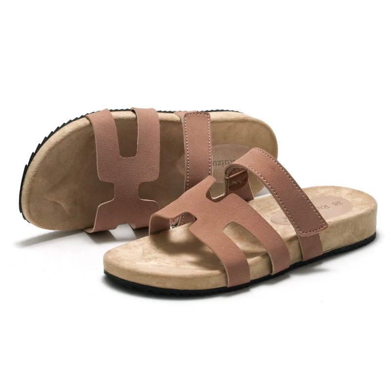 Ruizu 2025 new spring and summer women's slippers wear beach student casual light sandals for one foot