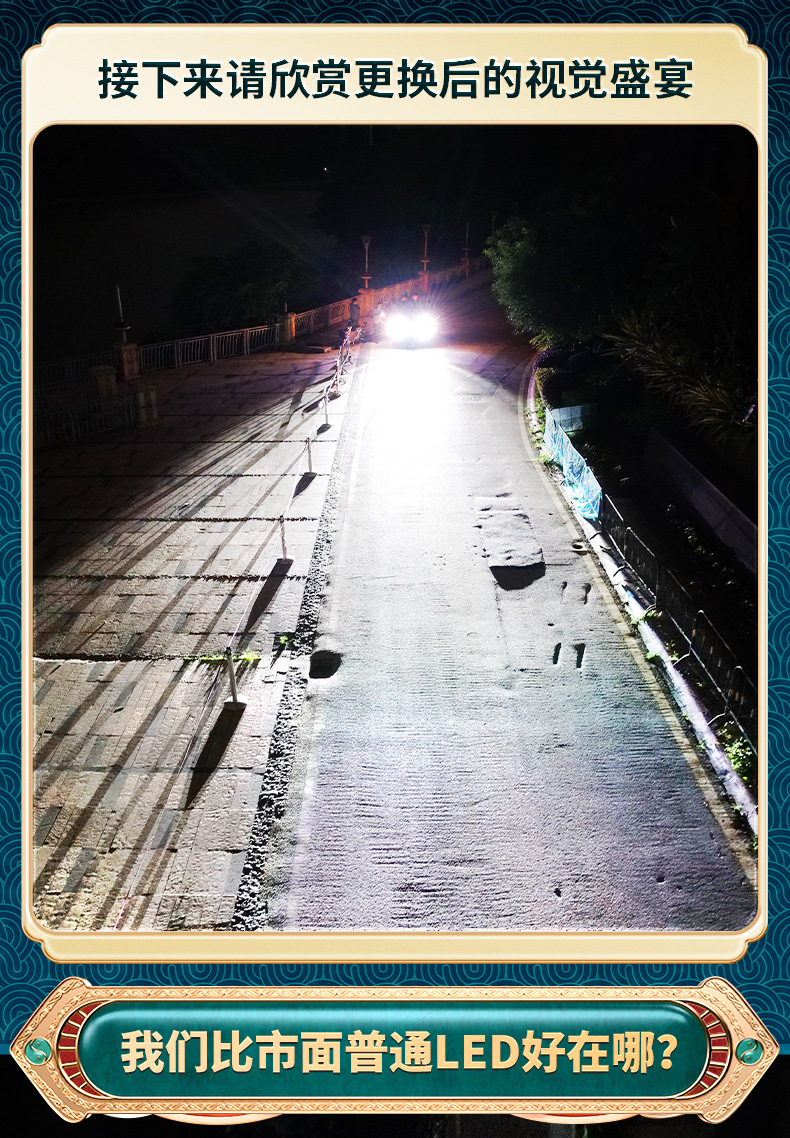 Car LED Laser Headlight Modified High Beam Low Beam Integrated