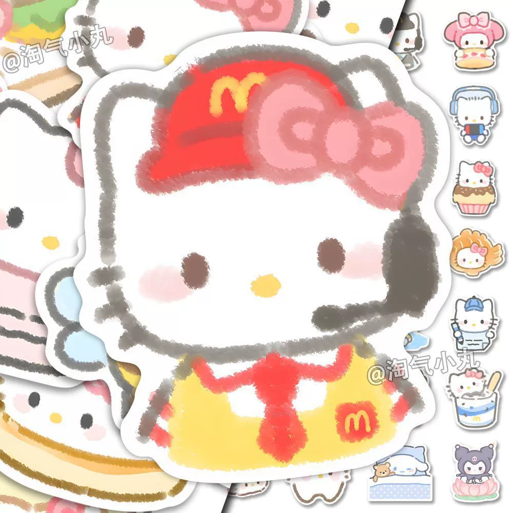 Hello Kitty, hello kitty, мультяшная милая наклейка высокого качества
