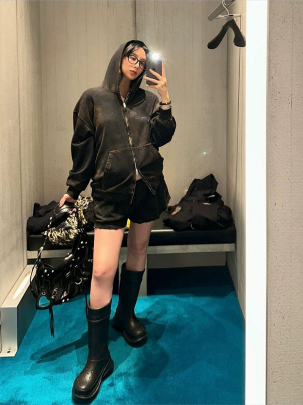 Dujia スポット正しいバージョン BL 新しい泥染め古いパーカーとスウェットシャツルーズフィットジャケット男性と女性用|undefined