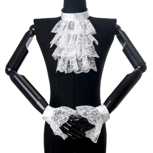  Vintage lace Ruff collar, court fake collar, saliva scarf, clown accessories, photography props