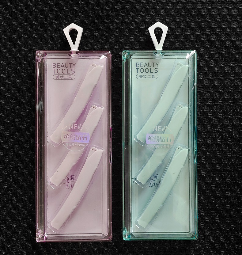 LMLTOP eyebrow trimmer three-piece set, compact and easy to carry with protective net, folding eyebrow trimmer box set SY340 undefined