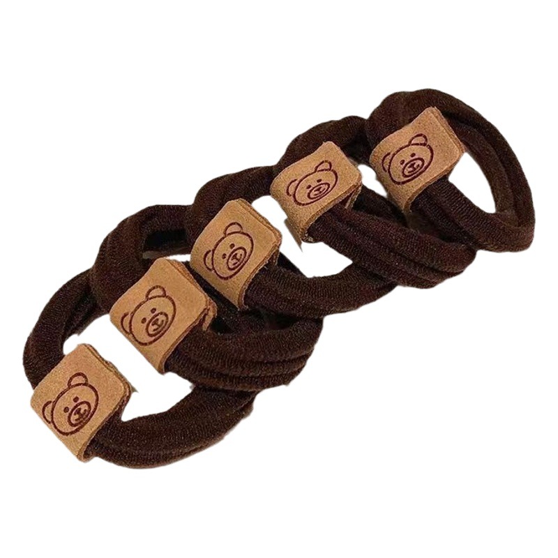 Banda de pelo de oso alta cola de caballo banda de goma corbata de pelo femenino cuerda de pelo alto elástico grueso bola gruesa cuerda de pelo accesorios para el cabello femenino image 1