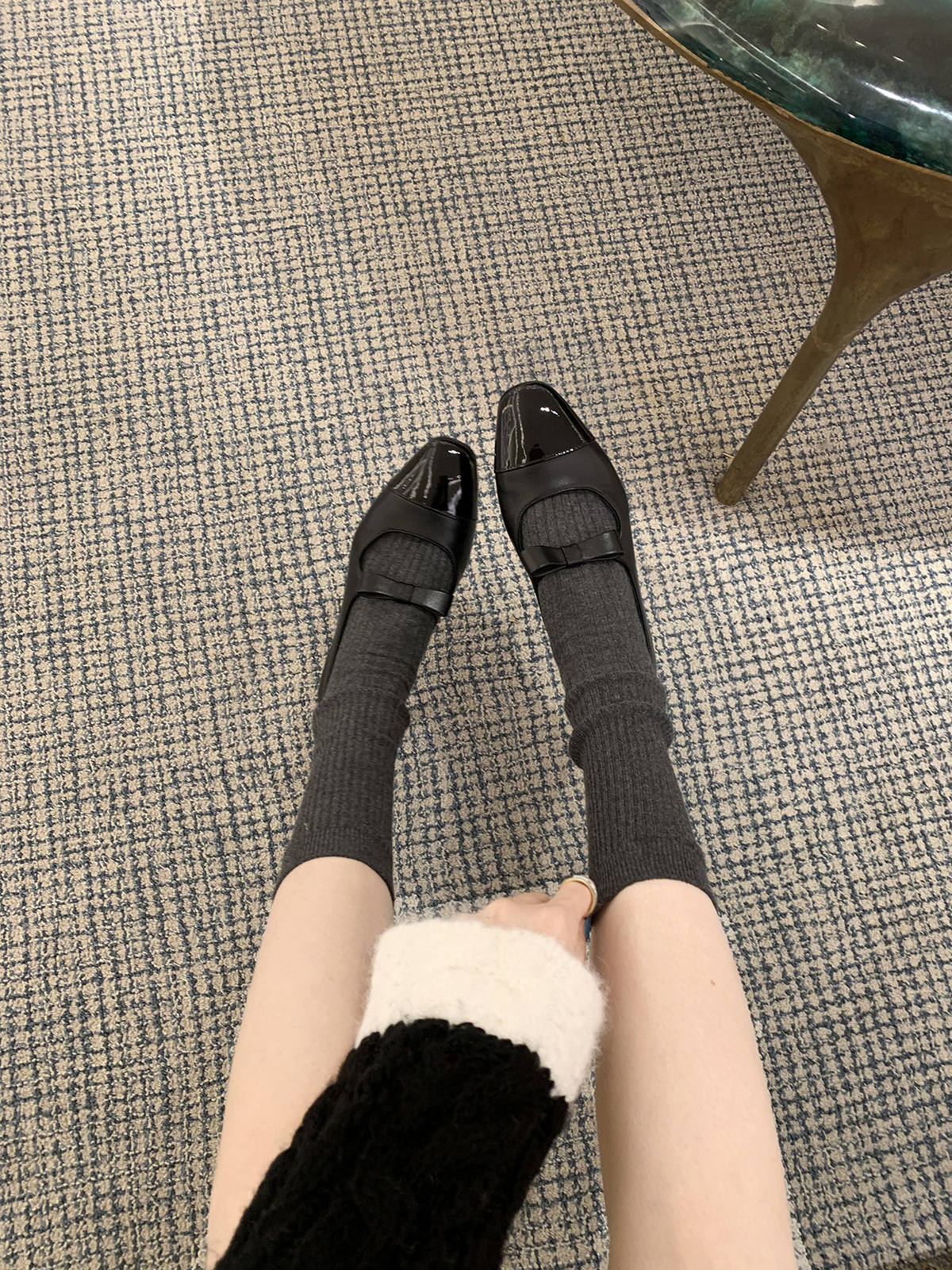 牛皮版2025新款蝴蝶结真皮单鞋女芭蕾风平底鞋玛丽珍鞋软底小皮鞋