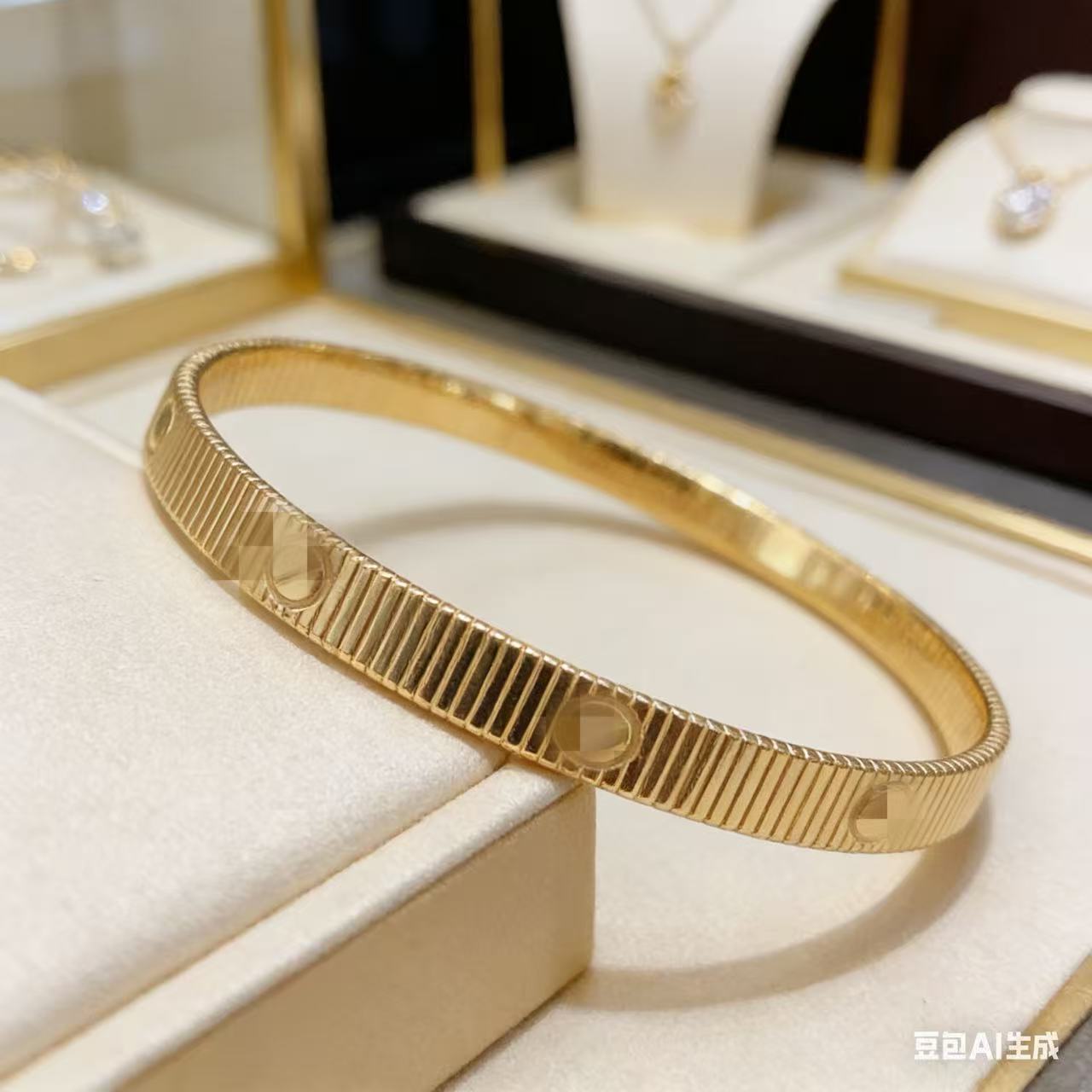 2025 新しいヨーロッパとアメリカのビッグブランドチタン鋼ブレスレット非退色ステンレス鋼ブレスレットバックルオープニングハンドジュエリー卸売