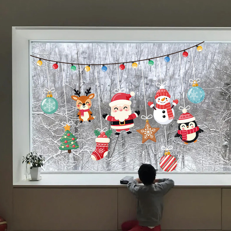 Chuanhao Amazon クロスボーダー クリスマス パーティー デコレーション サンタ クロス チャーム メリー クリスマス ステッカー|undefined